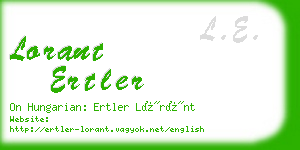 lorant ertler business card